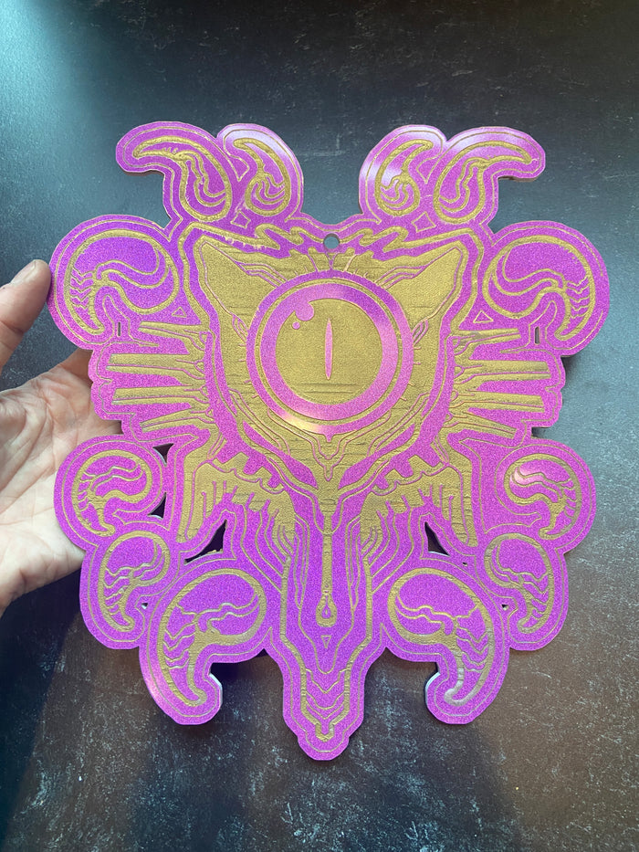 MYSTIC KITTY ACRYLIC GLITTER WALL PANEL