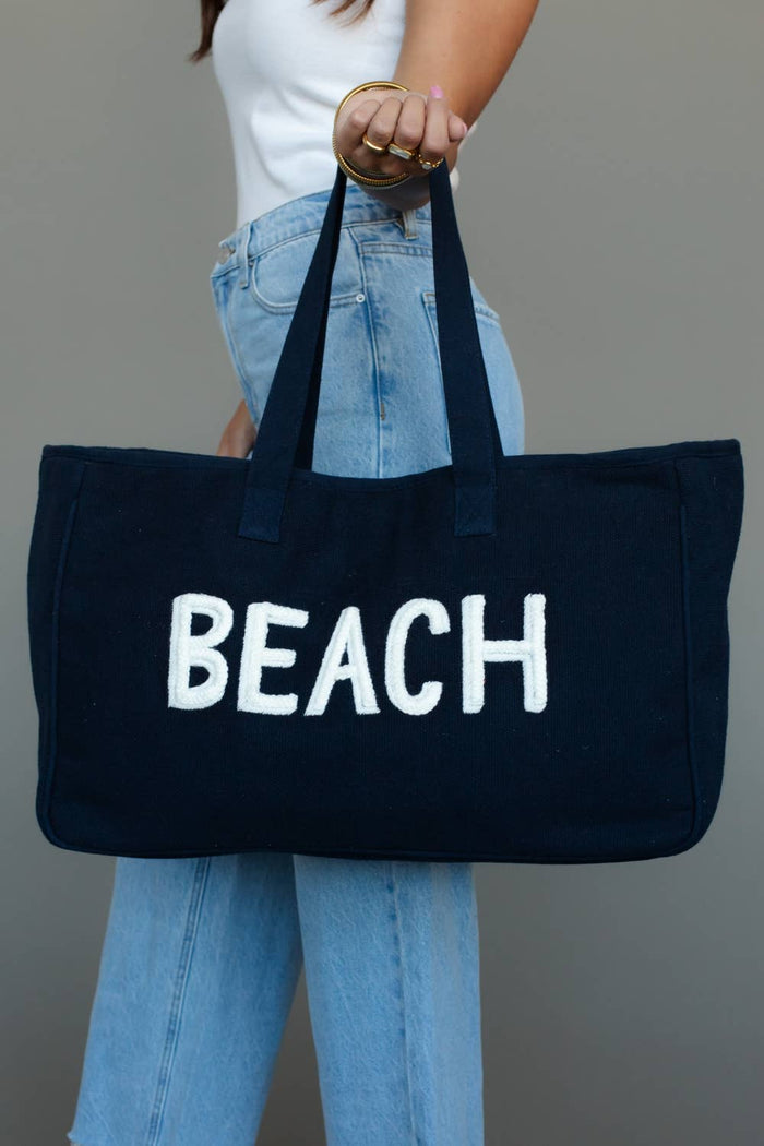 Navy Beach Tote