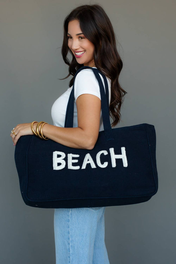 Navy Beach Tote