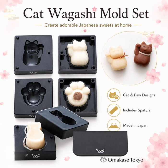Nerikiri  Skater CWFL3S Flower Nerikiri Mold Set with Anko Sweet Bean Paste