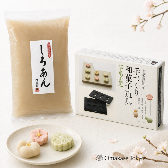 Nerikiri Starter Set Skater CWM1 Wagashi Mold Tool with Anko Sweet Bean Paste