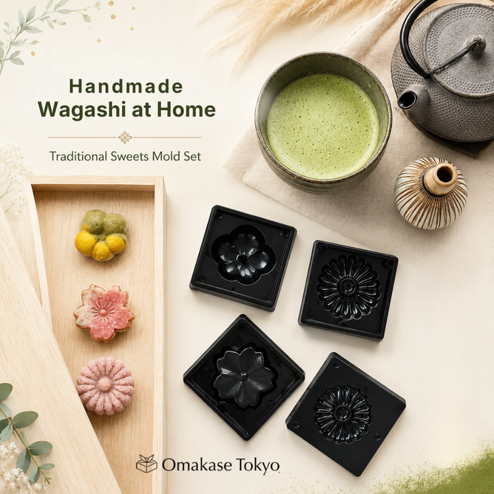 Nerikiri Starter Set Skater CWM1 Wagashi Mold Tool with Anko Sweet Bean Paste