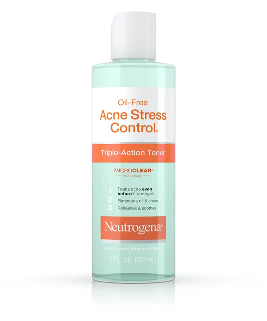 NEUTROGENA Oil Free Acne Stress Control Triple Action Toner تونر علاج الحبوب بالساليسيلك اسد