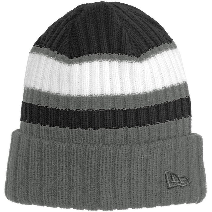 no-logo New Era Ribbed Tailgate Beanie-Headwear-New Era-Black/ Graphite-OSFA-Thread Logic