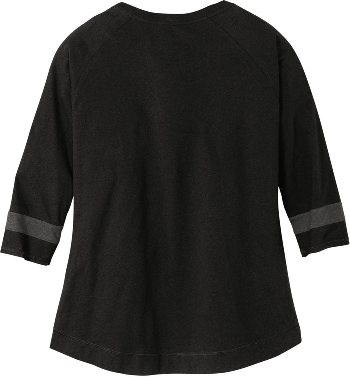 no-logo New Era Ladies Tri-Blend 3/4-Sleeve Tee-Regular-New Era-Thread Logic