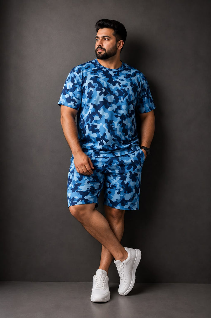 Nordic Blue Camouflage Co-ords Set (Dri-fit material)