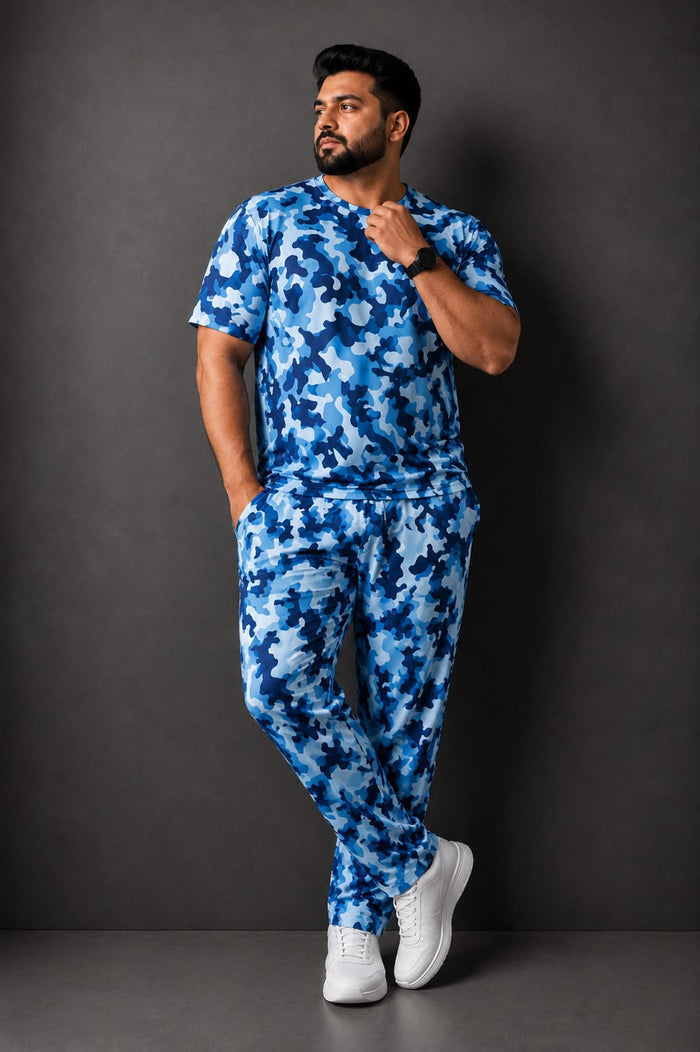 Nordic Blue Camouflage Co-ords Set (Dri-fit material)