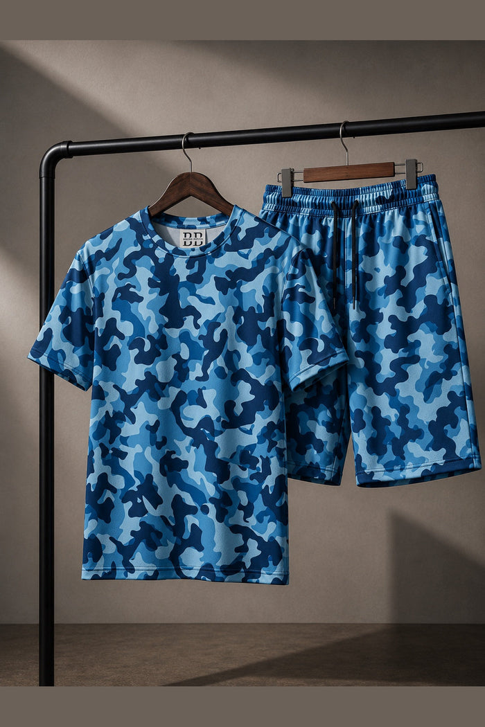 Nordic Blue Camouflage Co-ords Set (Dri-fit material)
