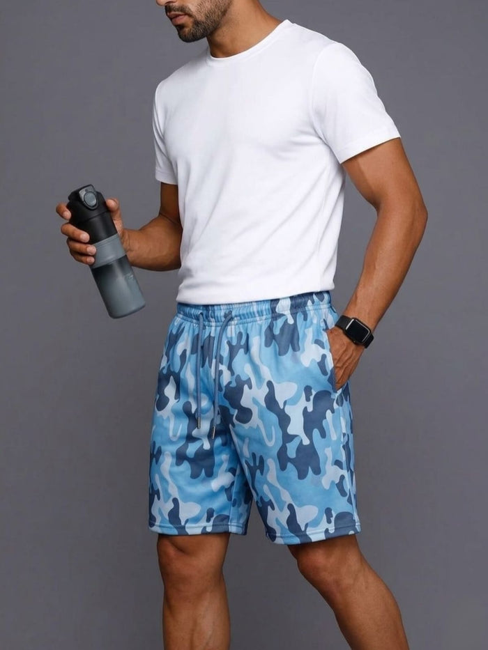 Nordic Blue Camouflage Dri-fit Shorts