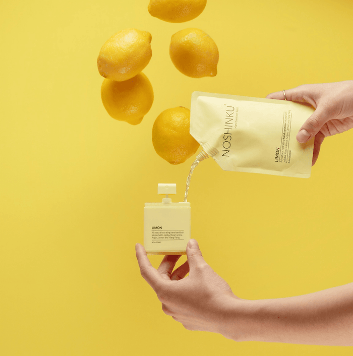 Noshinku Refillable Lemon Ylang-Ylang Moisturizing Pocket Sanitizer - Aesthetics By Kell
