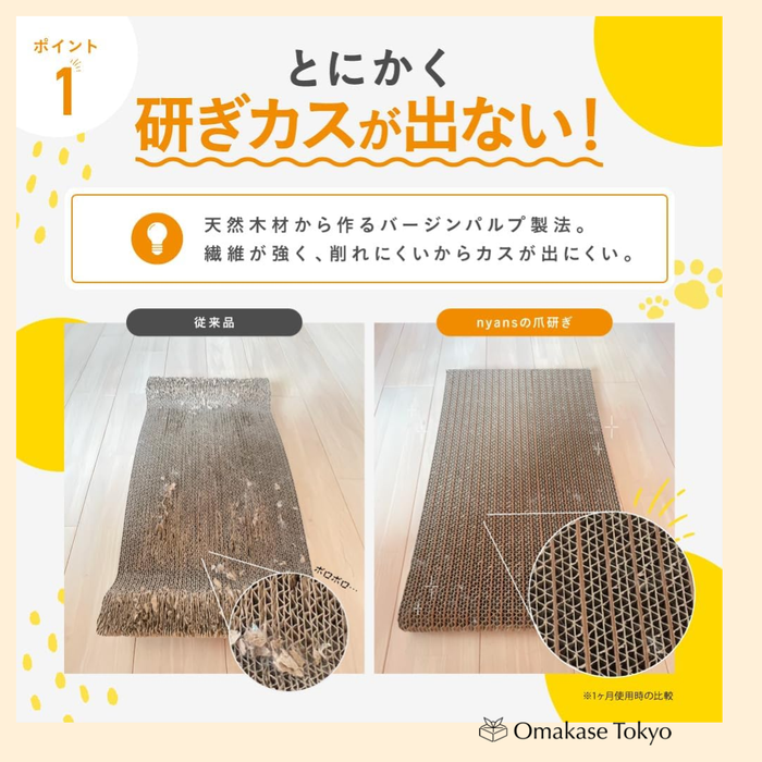 Nyans Standard Cat Scratcher, Double-Sided Cardboard Pad