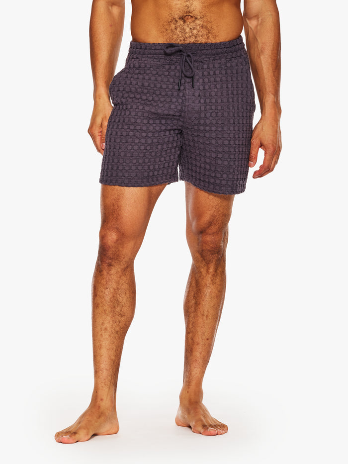 OAS Nearly Black Porto Waffle Shorts