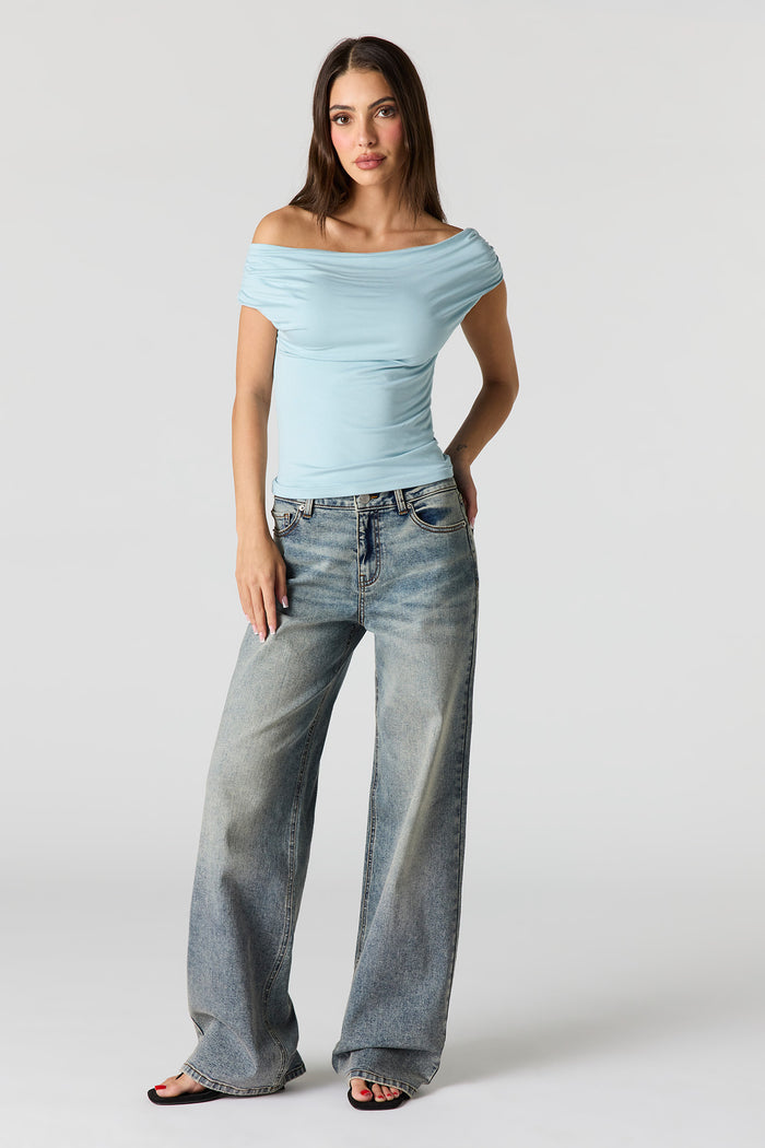 Off Shoulder Ruched Top