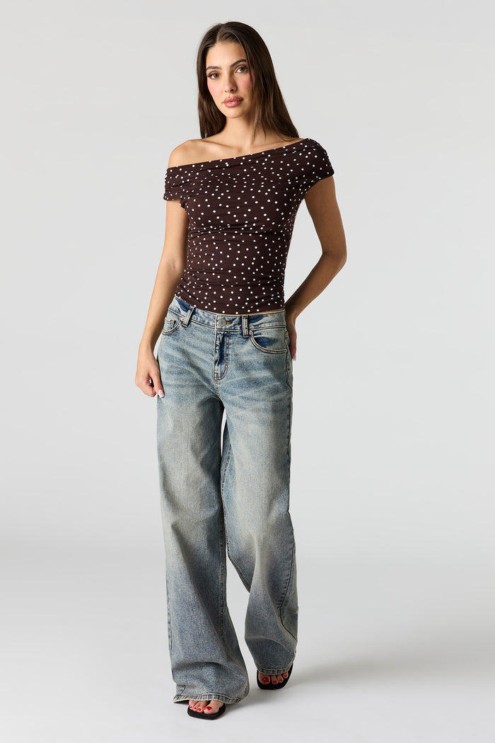 Off Shoulder Ruched Top
