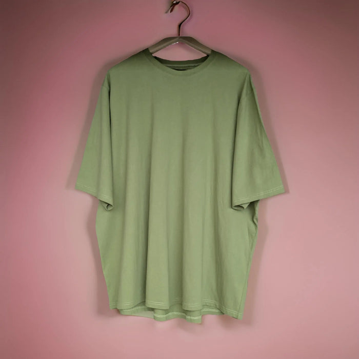Olive Green Cotton Sweatshirt Half Sleeve (100% Cotton) -  12XL-Cotton-Round-Neck