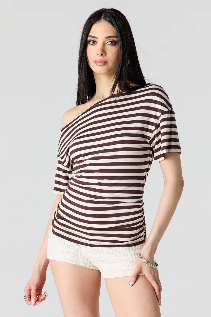 One Shoulder Short Sleeve Top