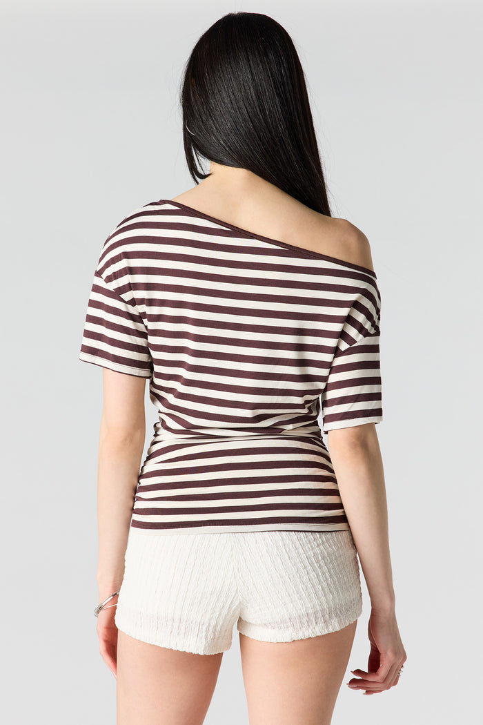 One Shoulder Short Sleeve Top