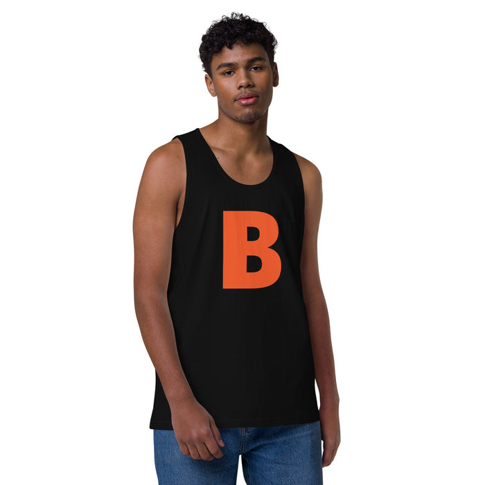 Orange B Logo Men’s premium tank top