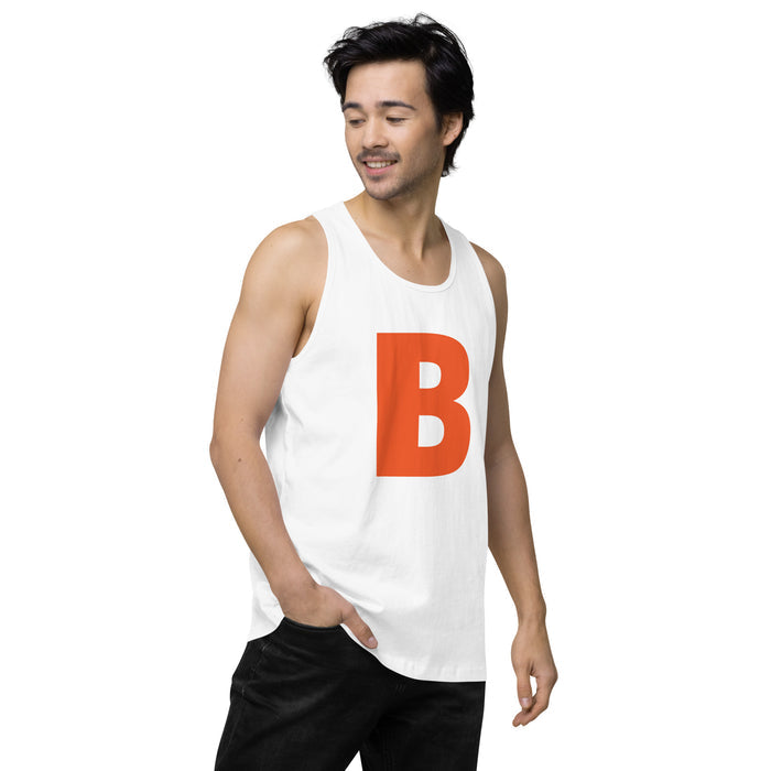 Orange B Logo Men’s premium tank top