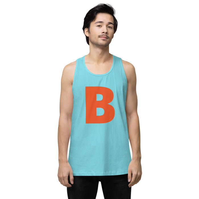 Orange B Logo Men’s premium tank top