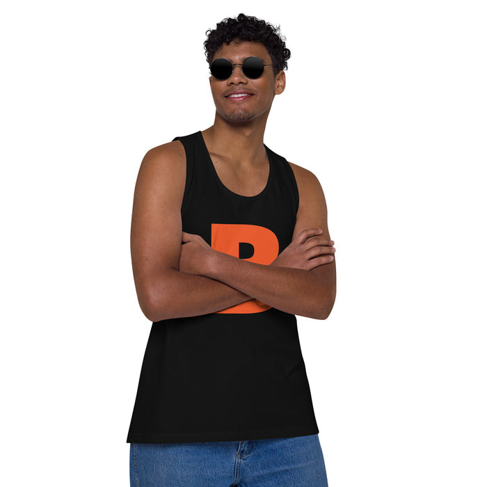 Orange B Logo Men’s premium tank top