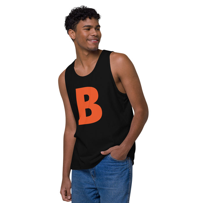 Orange B Logo Men’s premium tank top
