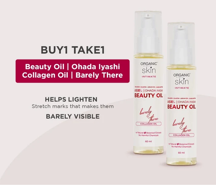 Organic Skin Japan Intimate Beauty Oil 60ml Stretch Marks & Skin Treatment Set of 2