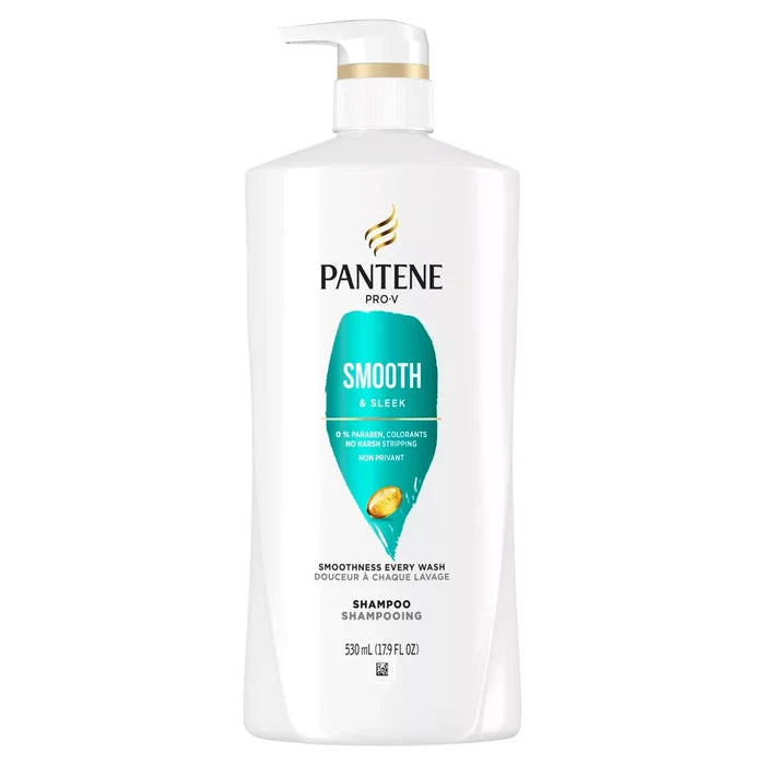 PANTENE Pro-V Smooth & Sleek 0% Paraben Smoothness Every Wash Shampoo  بانتين برو-في سموث اند سليك شامبو خالٍ من البارابين
