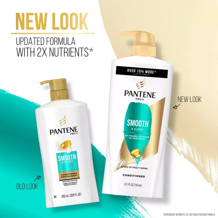 PANTENE Pro-V Smooth & Sleek + Provitamin B5 + Antioxidants Conditioner بلسم الشعر من بانتين