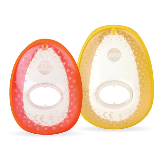 Pari Medical Pediatric VHC Masks Showing Small Orange and Medium Yellow