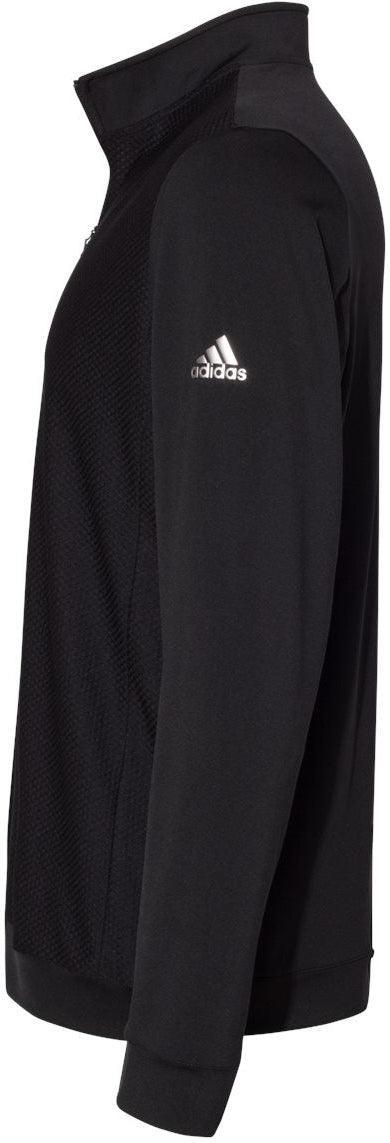 no-logo Adidas Performance Textured Quarter-Zip Pullover-Fleece-Adidas-Thread Logic