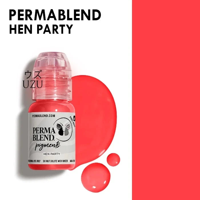 Perma Blend Hen Party 15ml | Permanent Makeup Pigment | PMU Lip Pigment - SD Cosmetics Care