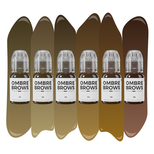 Perma Blend Luxe PMU Ink - Paulina Osinkowska Ombre Brows Set - 6x 15 ml - SD Cosmetics Care
