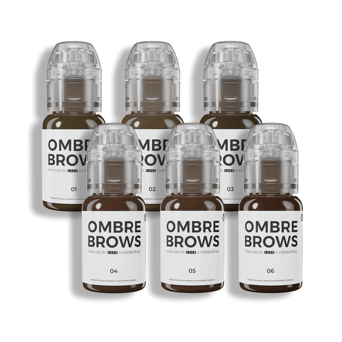 Perma Blend Luxe PMU Ink - Paulina Osinkowska Ombre Brows Set - 6x 15 ml - SD Cosmetics Care