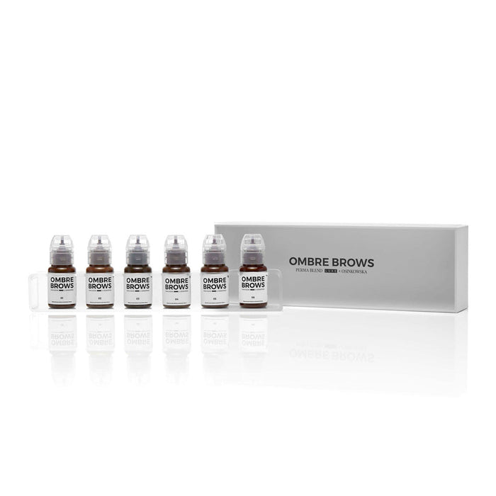 Perma Blend LUXE x Osinkowska Ombre Brows Collection Set | 6 Shades | Permanent Makeup Pigment | PMU Eyebrow Pigment - SD Cosmetics Care