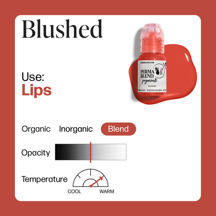 Permablend Blushed - Highly Pigmented Muted Red Lip Color for Lasting Beauty - Permanent Makeup - SD Cosmetics Care