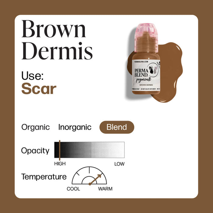 Permablend Brown Dermis by Mandy Sauler - Scar Pigment 15ml for Skin Tone Matching - SD Cosmetics Care