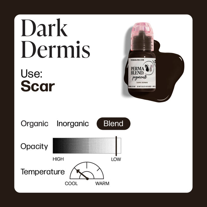 Permablend Dark Dermis Pigment by Mandy Sauler - Long-Lasting Tattoo Ink for Scars & Skin Tone Mixing - SD Cosmetics Care