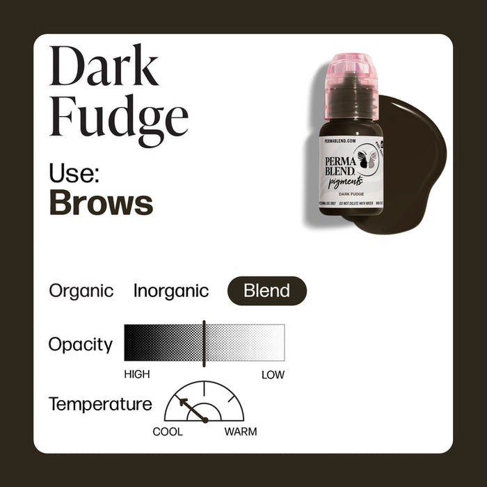 Permablend Dark Fudge Brow Pigment - Cool Undertones, High Opacity, Vegan & Cruelty-Free - SD Cosmetics Care
