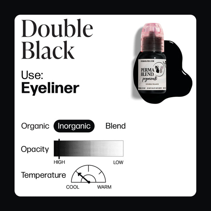 Permablend Double Black - Carbon-Based Eyeliner Pigment for Bold Looks, High Opacity - SD Cosmetics Care