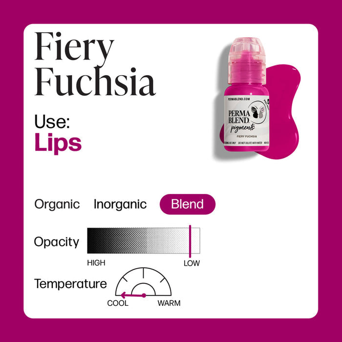 Permablend Fiery Fuchsia 15ml | Permanent Makeup Pigment | PMU Lip Pigment - SD Cosmetics Care