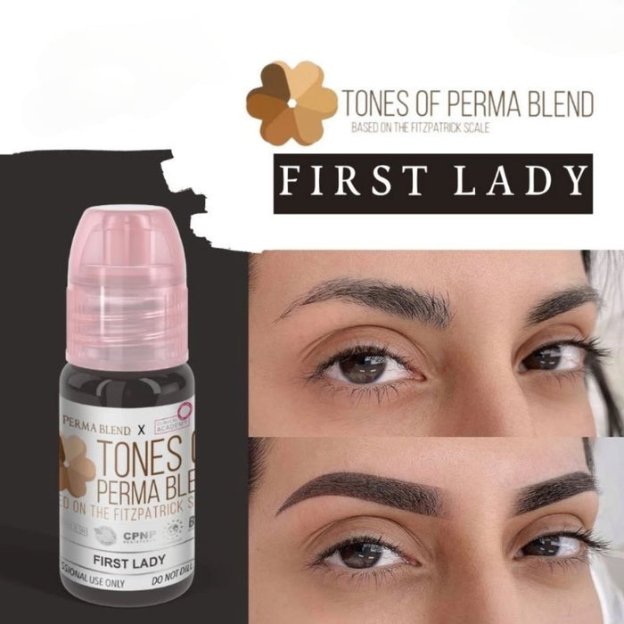 Permablend First Lady Fitz 5-6 Pigment 15ml | Eyebrow PMU Pigment for Dark Hair & Skin - SD Cosmetics Care