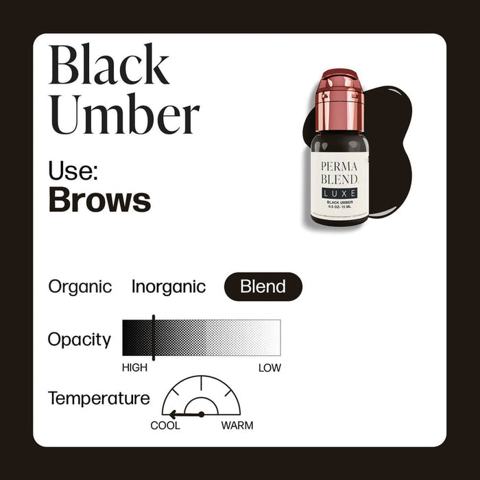 PERMABLEND LUXE Black Umber Ink - High Opacity, Cool Tone for Melanin-Rich Skin - SD Cosmetics Care