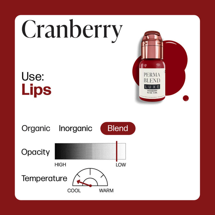 Permablend LUXE Cranberry 15ml / Permanent makeup Pigment - SD Cosmetics Care