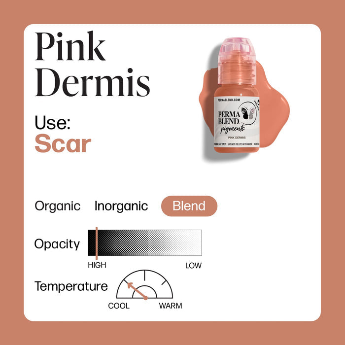 Permablend Pink Dermis Tattoo Ink - 15 mL by Mandy Sauler for Skin Tone Matching & Scar Camouflage - SD Cosmetics Care