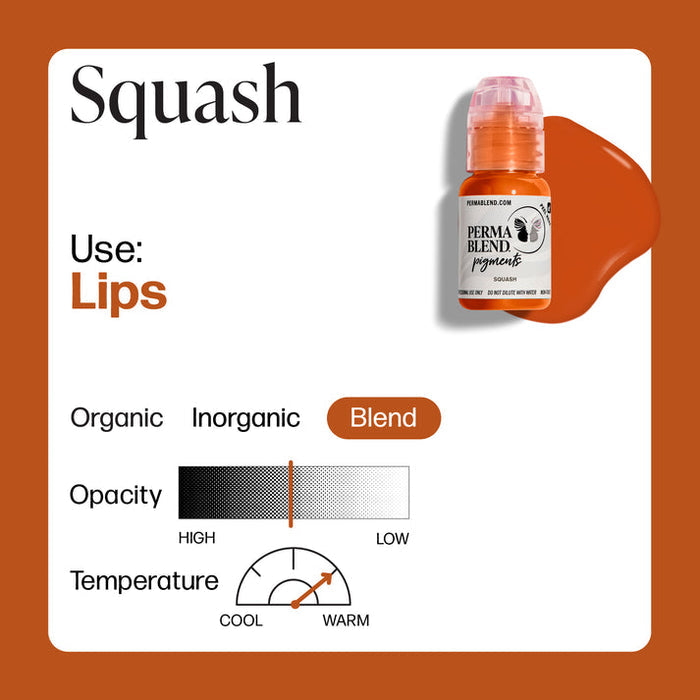 Permablend Squash: Highly Pigmented Orange-Based Brown Lip Color for Custom Shades - SD Cosmetics Care