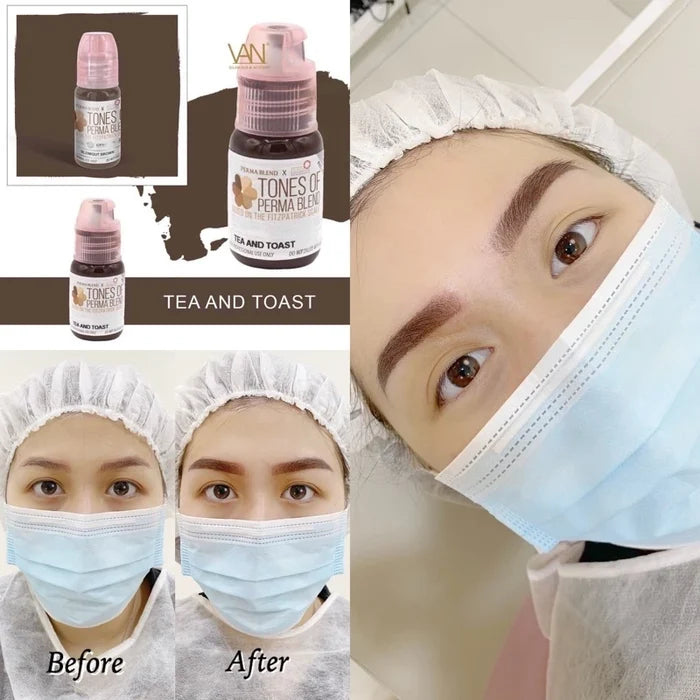 Permablend Tea and Toast | Fitz 3-4 Pigment 15ml | Permanent Makeup Pigment | PMU Eyebrow Pigment - SD Cosmetics Care