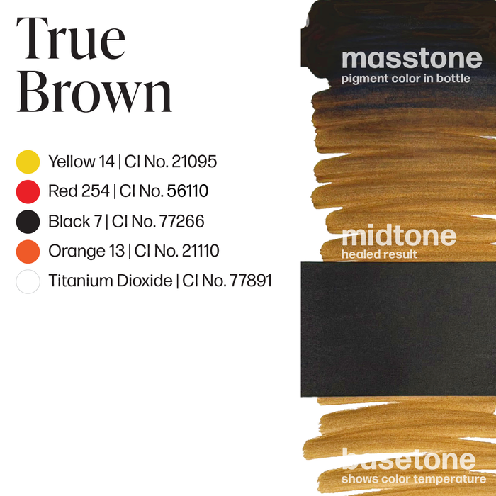 Permablend True Brown Permanent Makeup Pigment, Artist-Grade Brow & Eyeliner Ink - SD Cosmetics Care