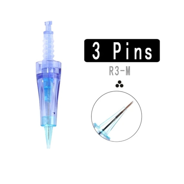 Permanent Makeup DR Pen Needle R3 M (3pin) 10-Pack for A6 Devices - Sterilized Precision Needles - SD Cosmetics Care