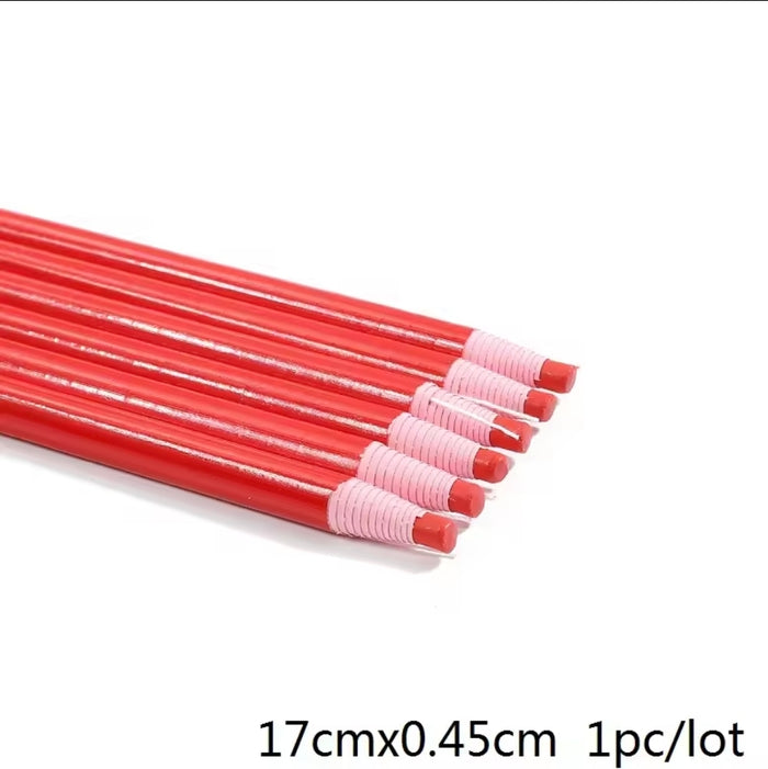 Permanent Makeup Red Ultra Pencil – Dual-Function Microblading Eyebrow & Lip Mapping Cosmetic Pencil for Precise PMU Application (1 Pencil) - SD Cosmetics Care